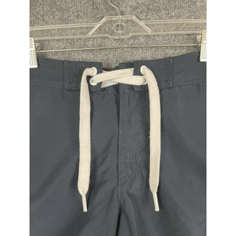 Abercrombie & Fitch Swim Trunks Men's Size S Blue with White‎ Strips Drawstring